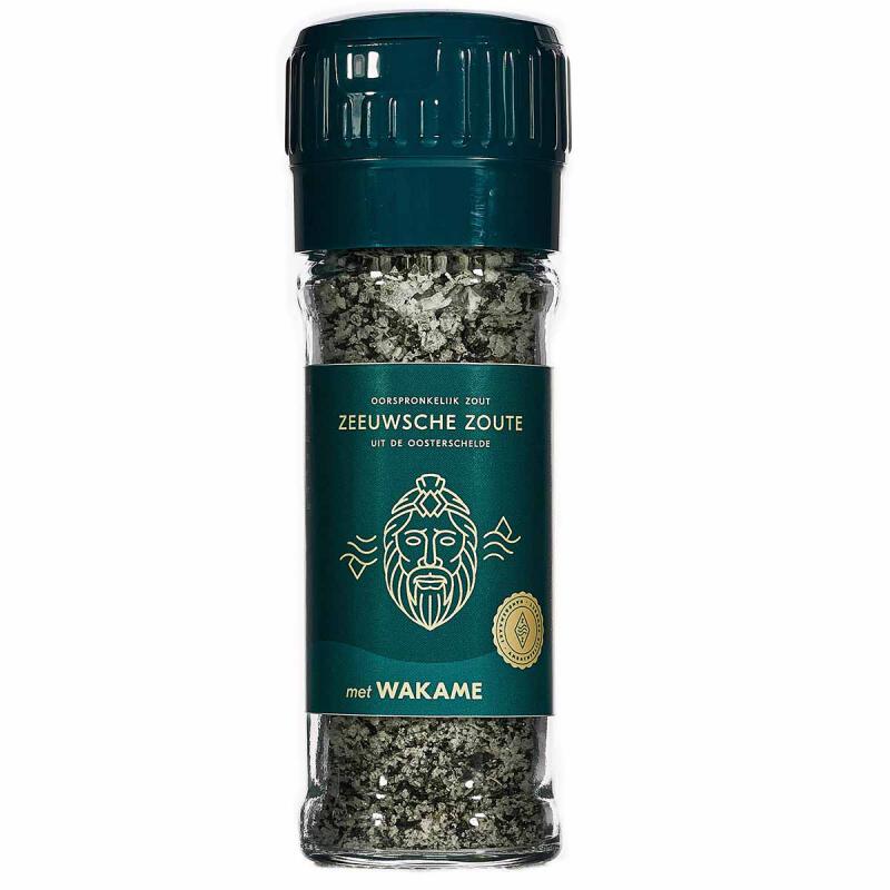 Zeezout wakame zoutmolen van ZEEUWSCHE ZOUTE, 8 x 50 g