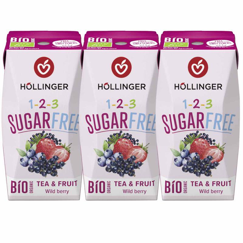 Wilde bes frisdrank suikervrij van Höllinger, 8 x 3 x 200 ml