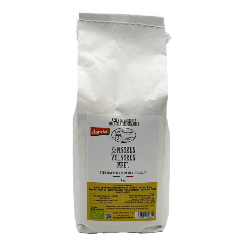 Eenkoren volkorenmeel van IL CERRETO, 10 x 1 kg