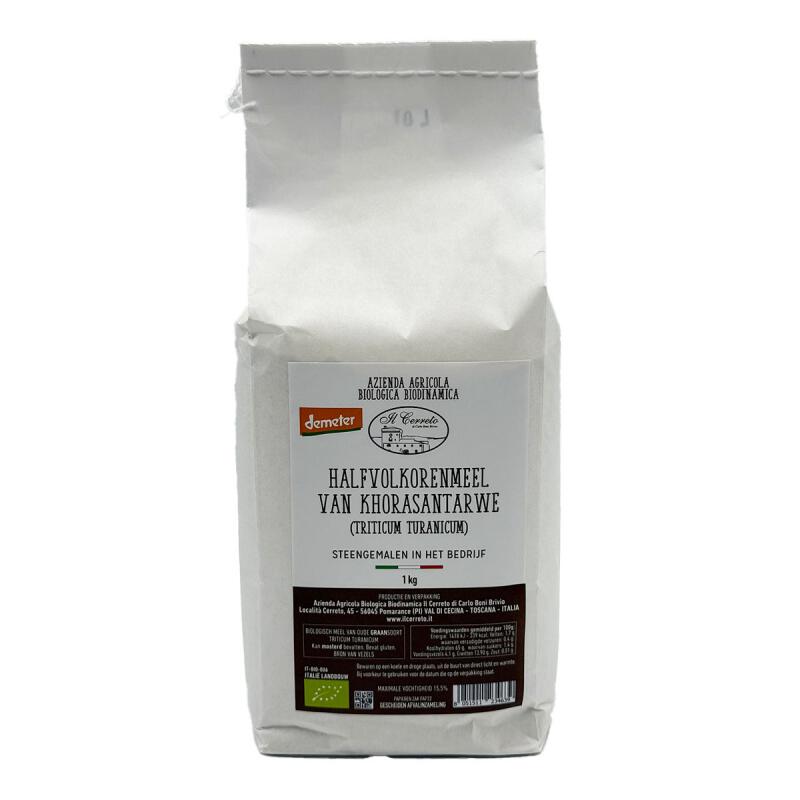 Khorasan tarwemeel half-volkoren van IL CERRETO, 10 x 1 kg