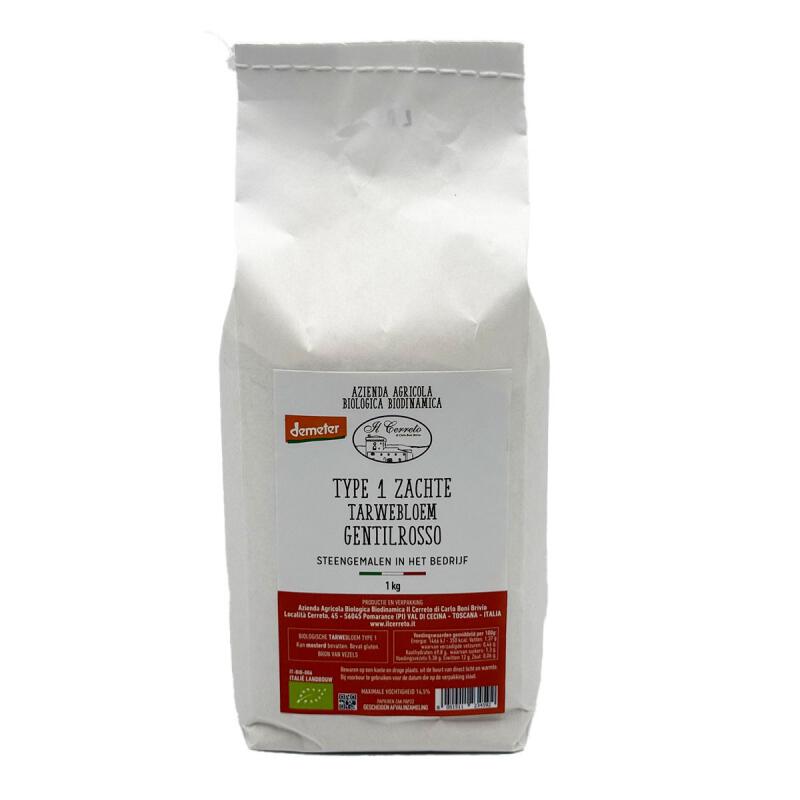Tarwebloem type 1 zacht gentil rosso van IL CERRETO, 10 x 1 kg