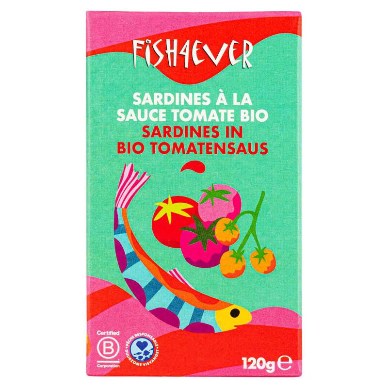 Sardines tomatensaus van Fish 4 Ever, 12 x 120 g
