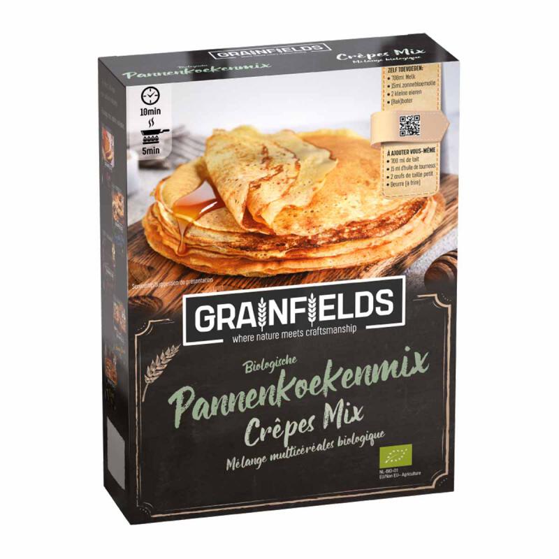 Pannenkoeken mix van GRAINFIELDS, 6 x 350 g