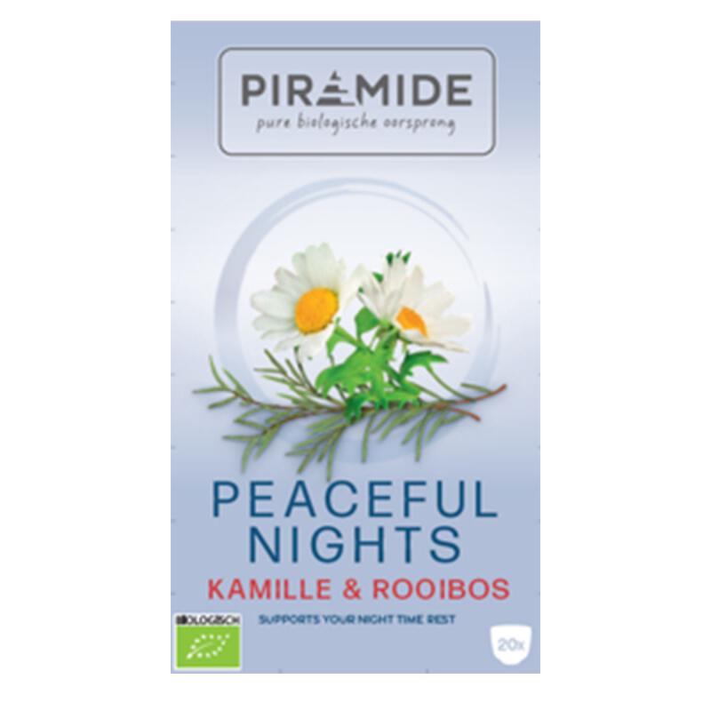 Kruidenthee Peaceful nights van Piramide, 4 x 20 builtje