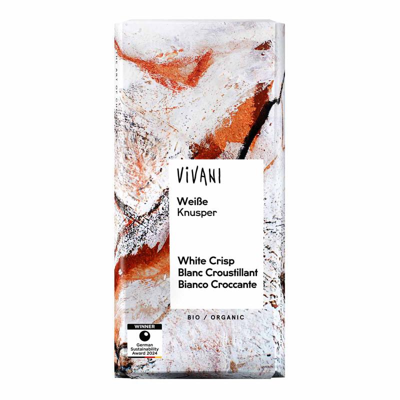 Tablet wit met rijstcrispies van Vivani, 12 x 80 g