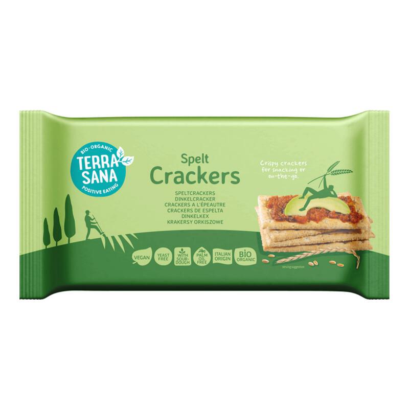 Crackers spelt van TerraSana, 12 x 250 g
