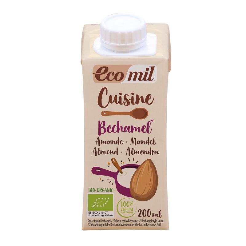 Cuisine amandel ongezoet van Ecomil, 24 x 200 ml