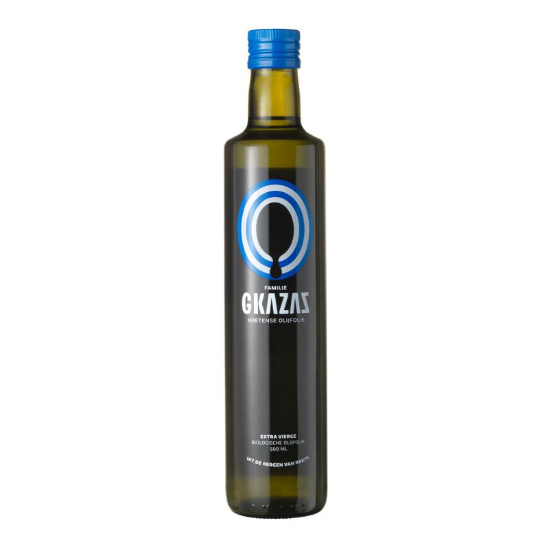 Olijfolie extra vierge fles van Gkazas, 6 x 500 ml
