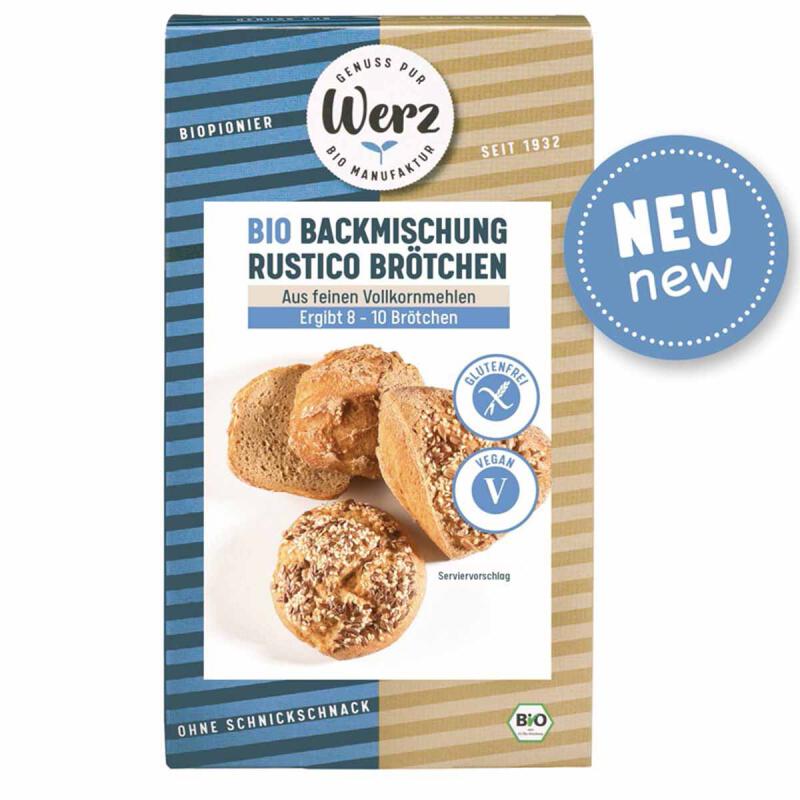 Bakmix rustico broodjes gv van Werz, 6 x 350 g
