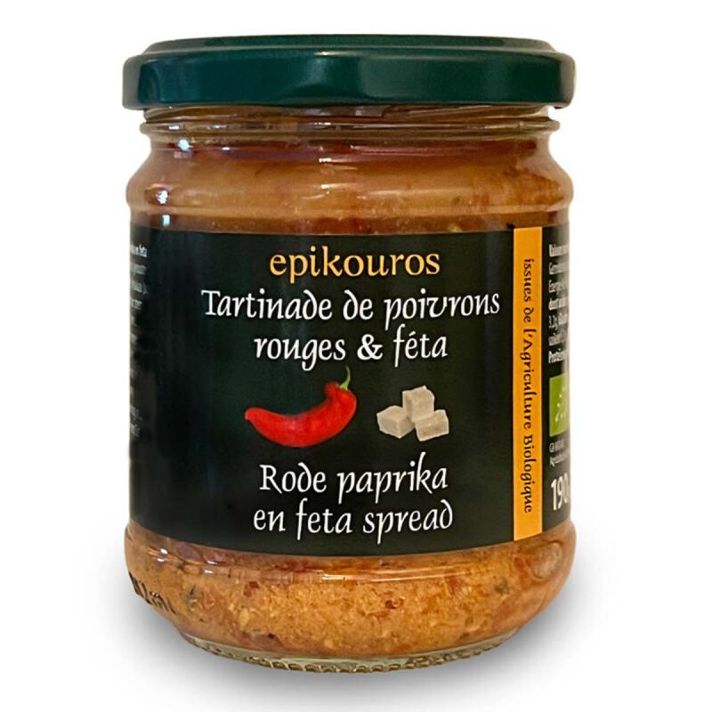 Rode paprika + feta dip van Epikouros, 6 x 190 g