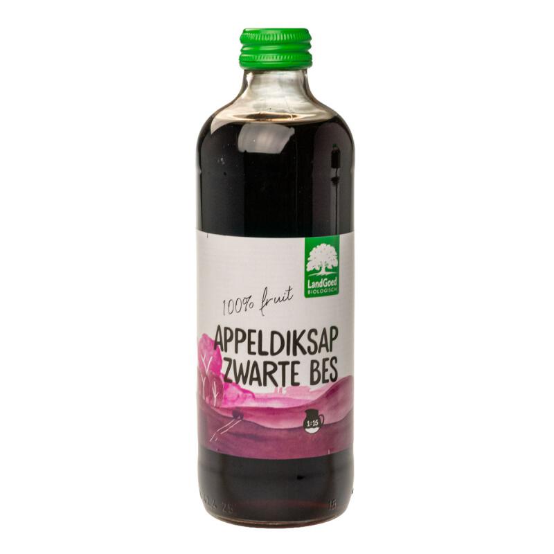 Appeldiksap zwarte bes van Landgoed, 6 x 400 ml