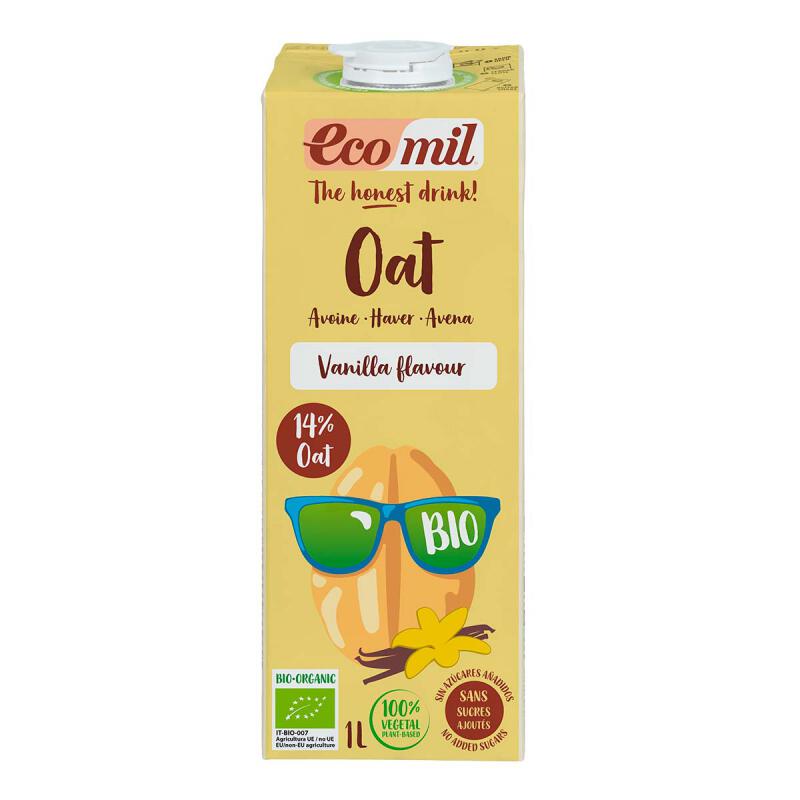 Haverdrank vanille ongezoet van Ecomil, 6 x 1 Liter