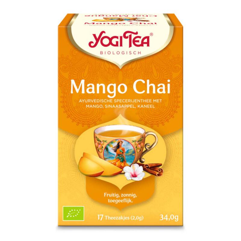 Mango chai van Yogi Tea, 6 x 17 builtje