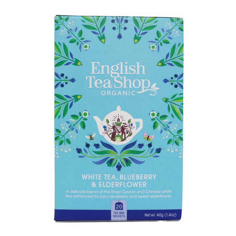 Witte thee bosbes vlierbloesem van ENGLISH TEASHOP, 6 x 20 built
