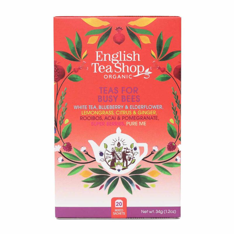 Kruidenthee Teas for busy bees van ENGLISH TEASHOP, 6 x 20 built