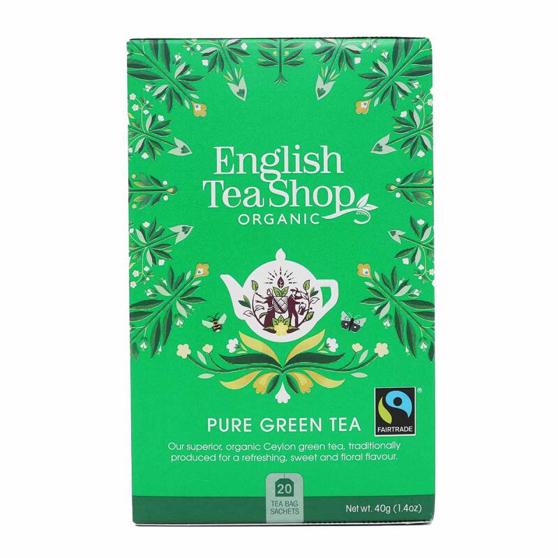 Groene Thee Puur Ceylon van ENGLISH TEASHOP, 6 x 20 builtje Groene Thee Puur Ceylon van ENGLISH TEASHOP, 6 x 20 builtje
