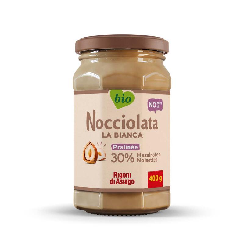 Hazelnootpasta bianca van Nocciolata, 6 x 400 g