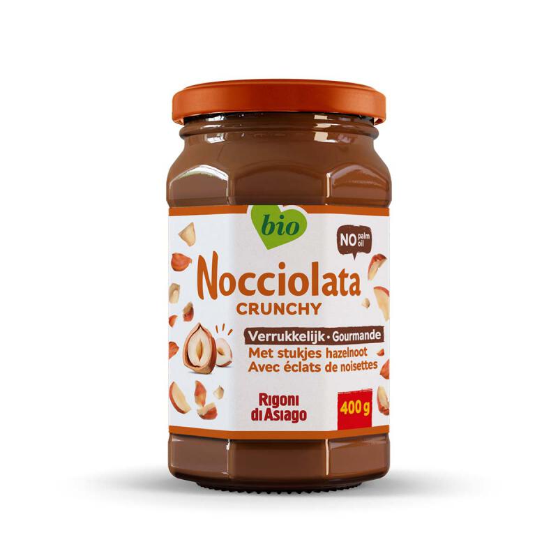 Choco-hazelnootpasta crunchy van Nocciolata, 6 x 400 g