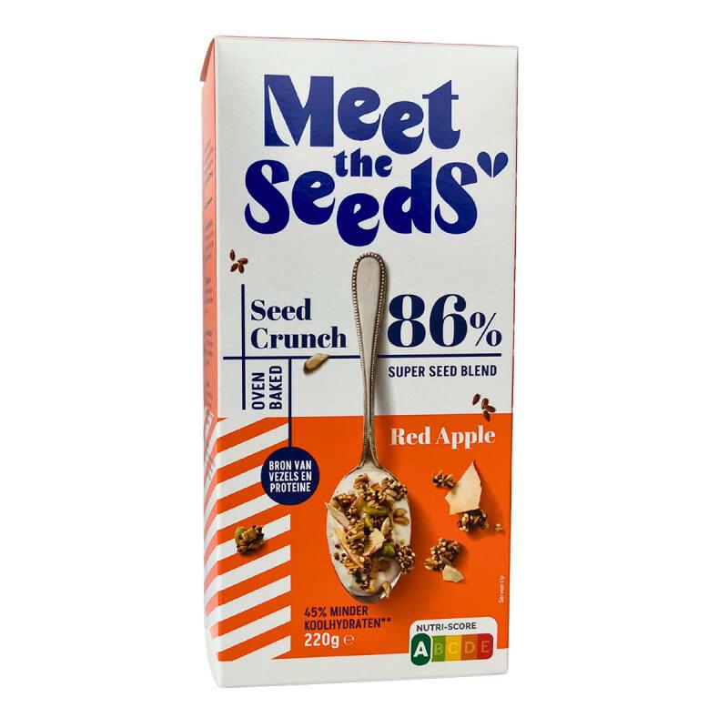Seed crunch red apple van MEET THE SEEDS, 8 x 220 g