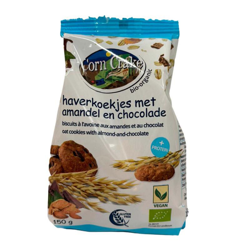 Haverkoekjes amandel chocola van Corn Crake Organic, 6 x 150 g