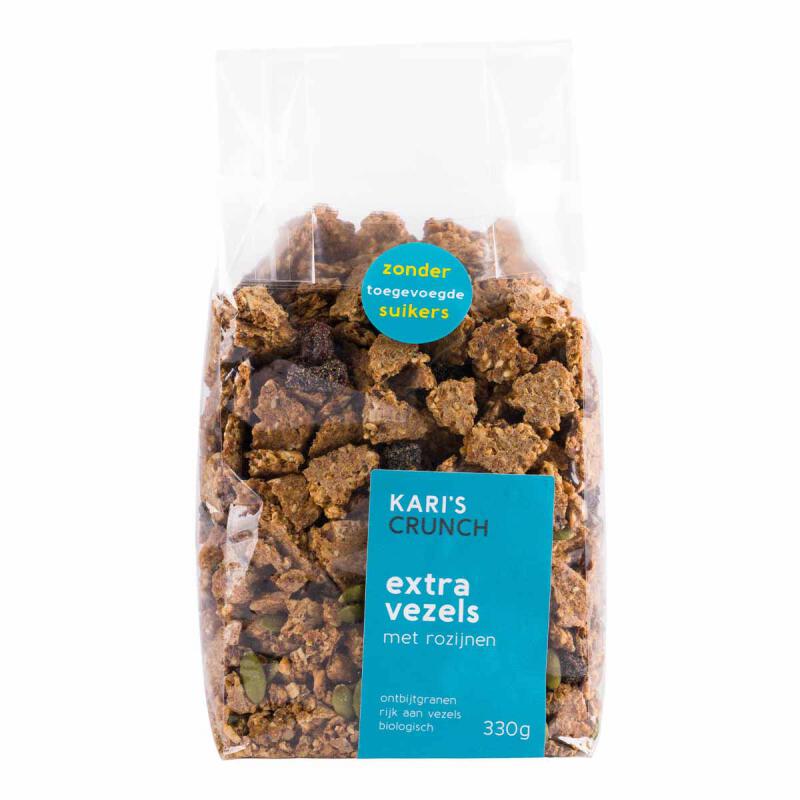 Ontbijtgranen extra vezels van Kari`s Crunch, 5 x 330 g