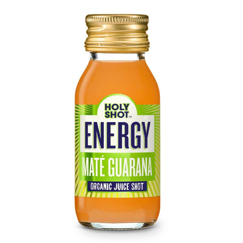 Mate guarana energie van HOLYSHOT, 12 x 60 ml