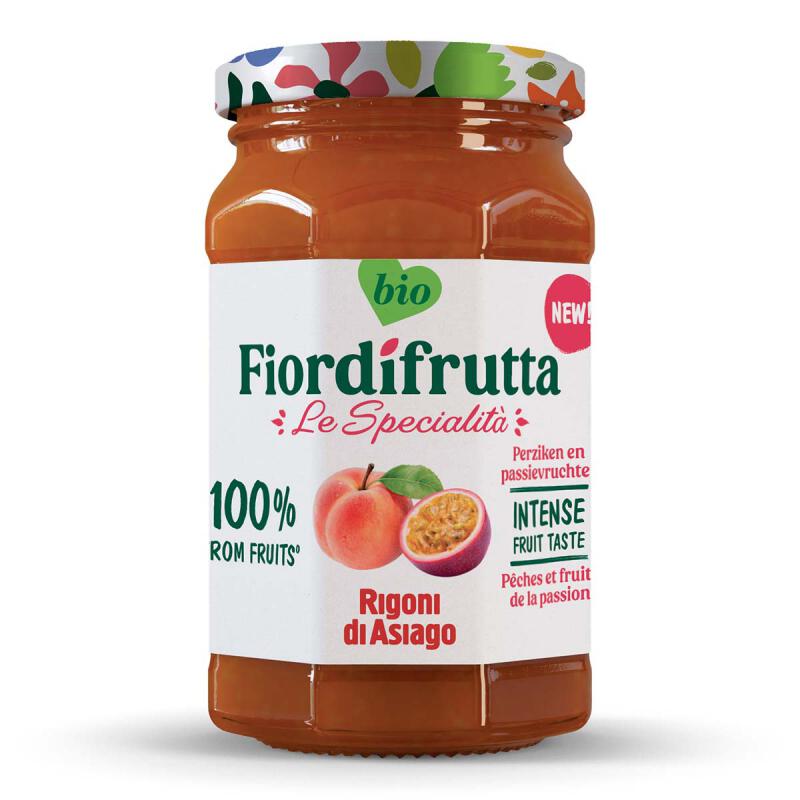 Fruitbeleg perzik-passievrucht van Fiordifrutta, 6 x 250 g