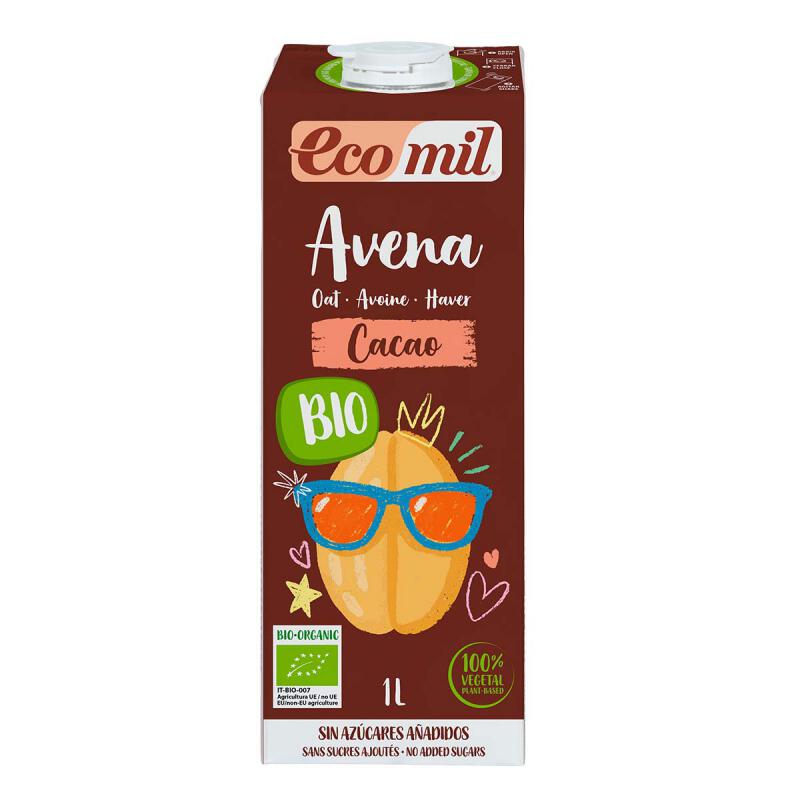 Haverdrank met cacao van Ecomil, 6 x 1 Liter
