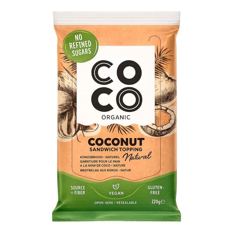 Kokosbrood naturel van COCO, 12 x 220 g