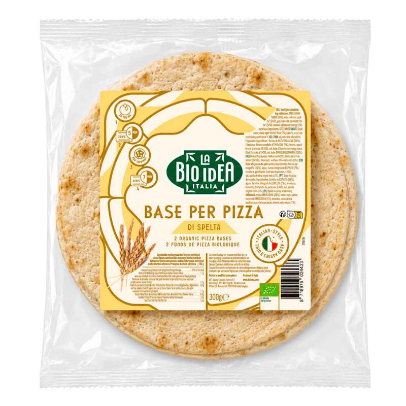 Pizzabodems spelt 2 stuks van La Bioidea, 10 x 300 g