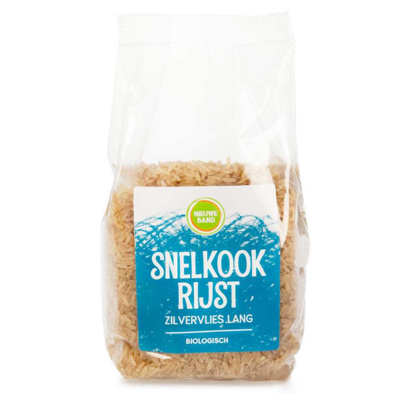 Snelkook zilvervliesrijst van De Nieuwe Band, 8 x 500 g