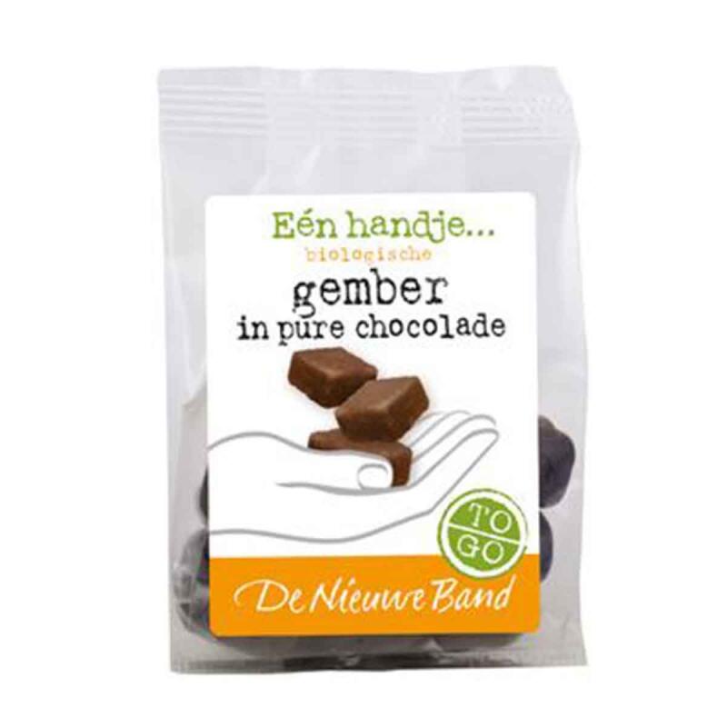 Gember choco puur van De Nieuwe Band To Go, 12 x 75 g