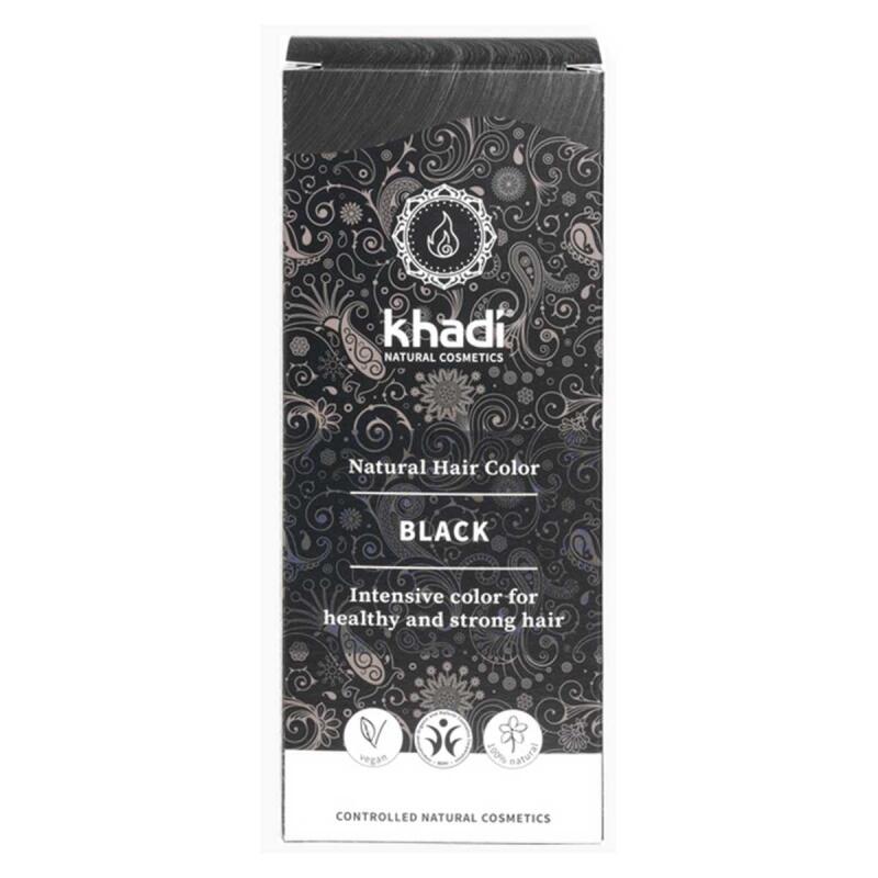 Hair colour black van Khadi, 1x 100 g
