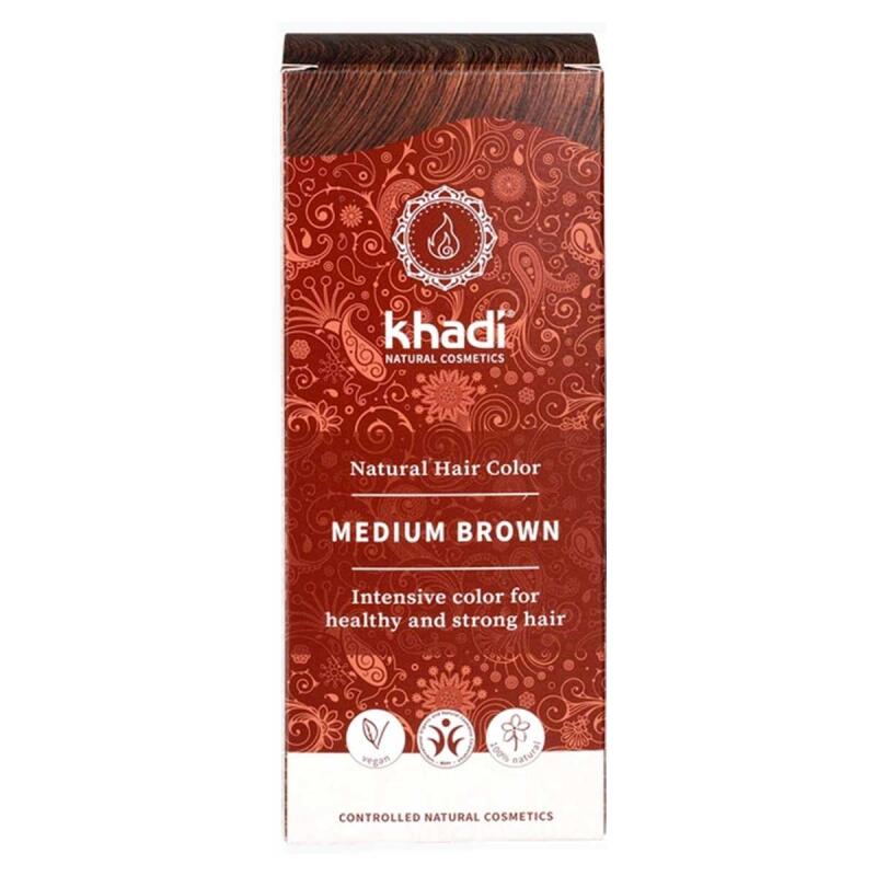 Medium brown hair colour van Khadi, 1 x 100 g