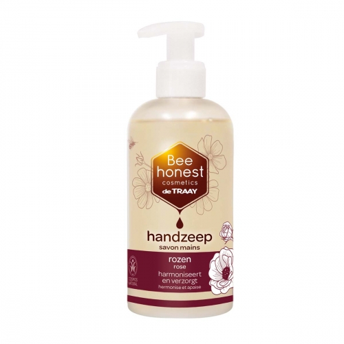 Handzeep rozen vlb van Bee honest, 6 x 250 ml