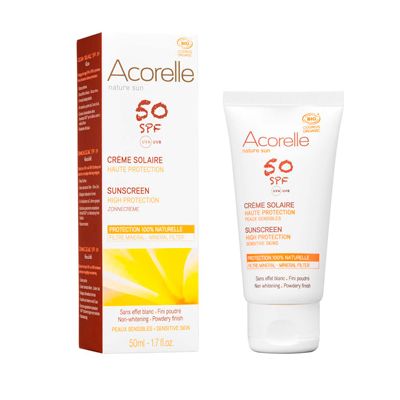 Face sunscreen spf 50 van Acorelle, 1 x 50 ml