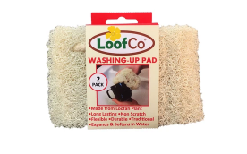 Afwasspons van luffa van LOOFCO, 6 x 2 stk