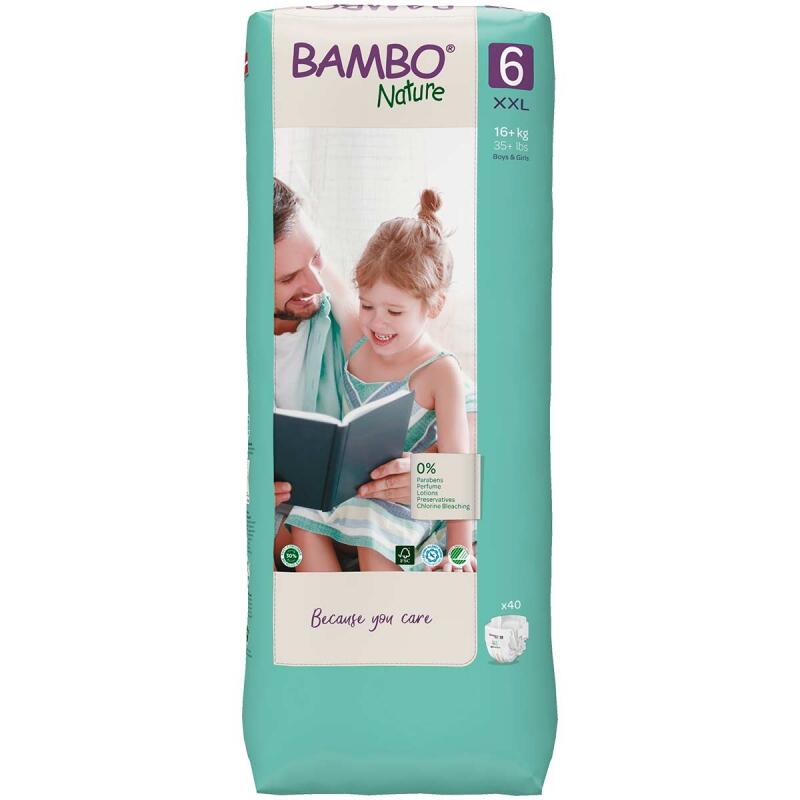 Luiers maat xxl - 6 (tall pack) van Bambo Nature, 3 x 40 stk