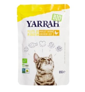 Kat filets+kip in saus van Yarrah, 14 x 85 g Kat filets+kip in saus van Yarrah, 14 x 85 g