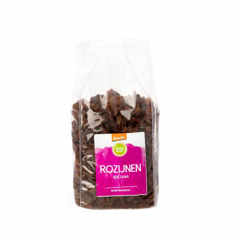 Rozijnen Sultana Demeter, 8x 1000 gr van De Nieuwe Band,