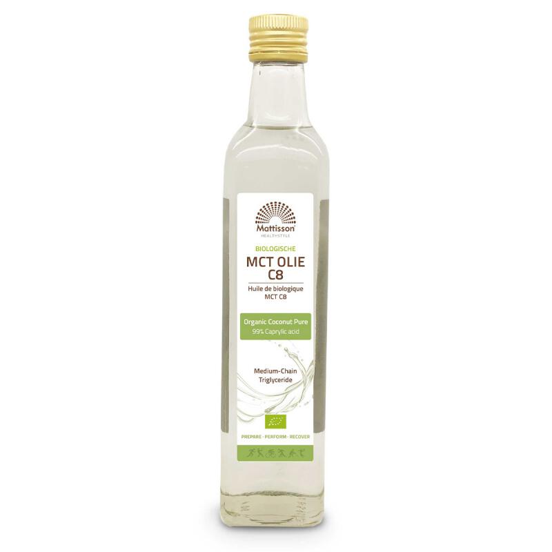 Mct olie c8 van Mattisson, 1 x 500 ml