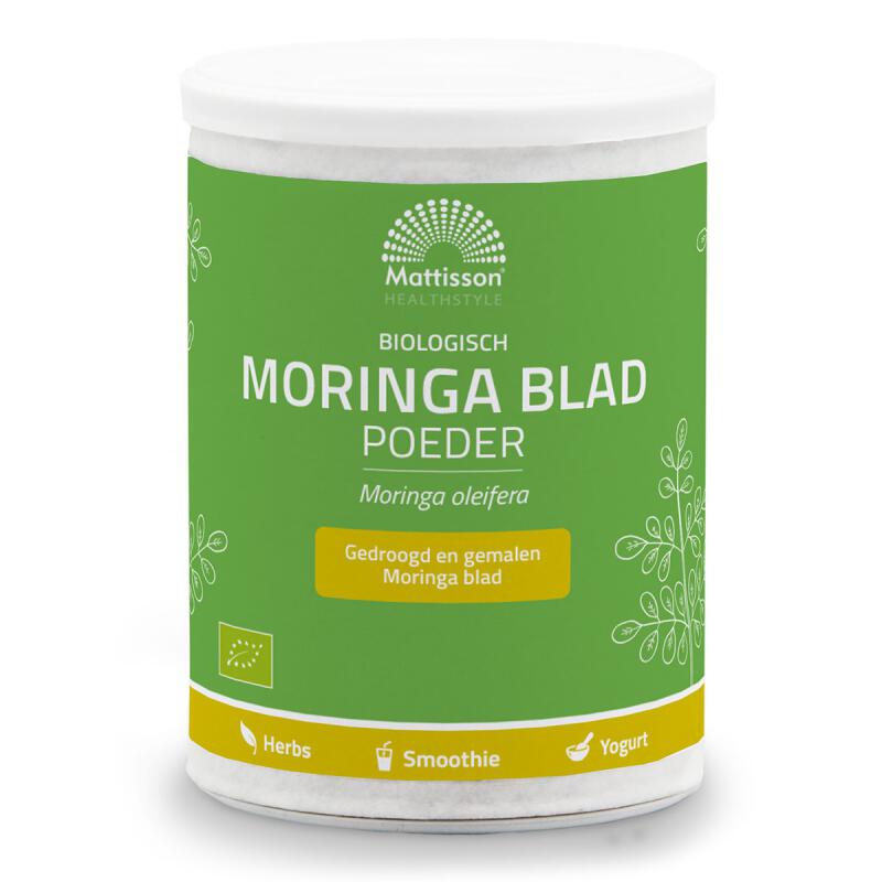 Moringa blad poeder 100% van Mattisson, 1 x 125 g