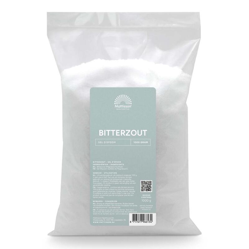 Bitterzout magnesiumsulfaat van Mattisson GEEN BIO, 1 x 1 kg