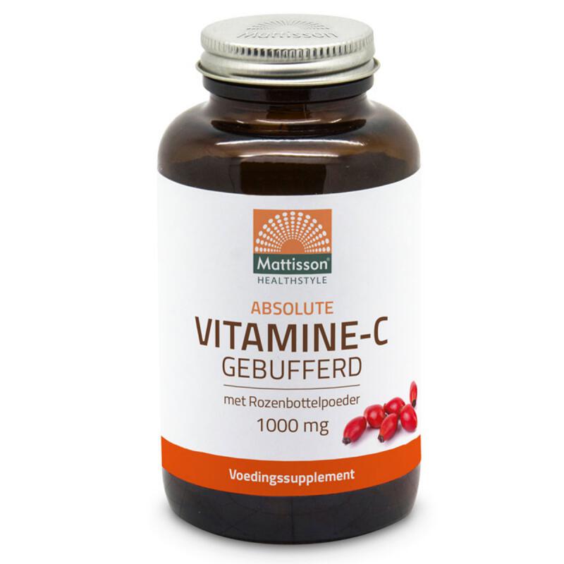 Vitamine c1000 gebufferd van Mattisson GEEN BIO, 1 x 90 capsules