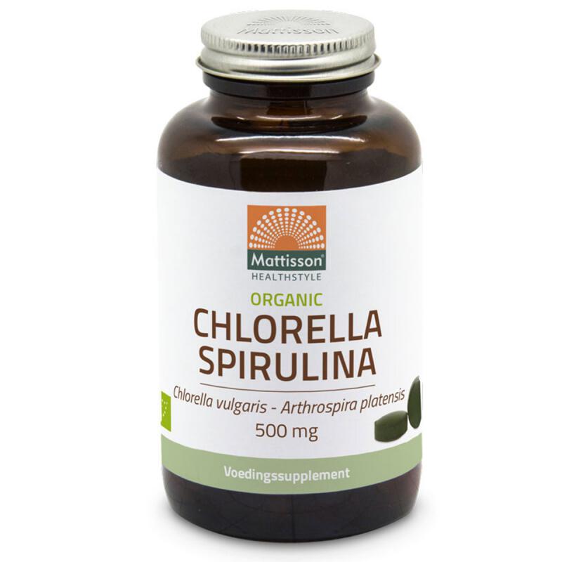 Chlorella spirulina 500mg van Mattisson, 1 x 240 stk