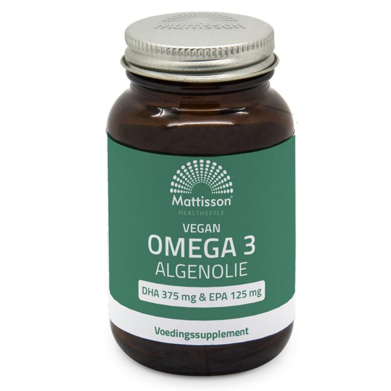 Omega 3 algenolie vegan van Mattisson GEEN BIO, 1 x 60 capsules