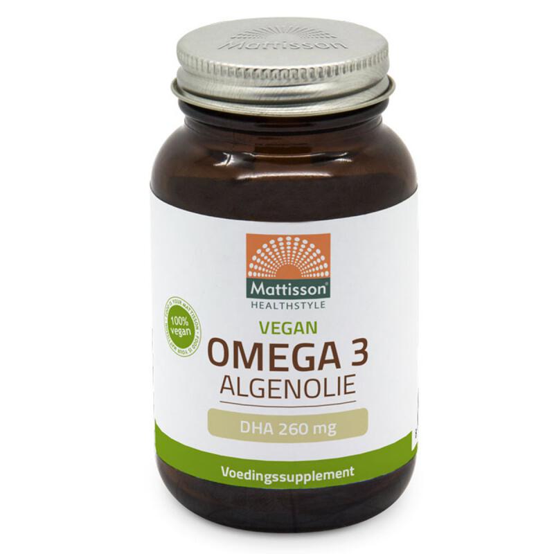 Omega 3 algenolie 260dha van Mattisson GEEN BIO, 1 x 60 capsules
