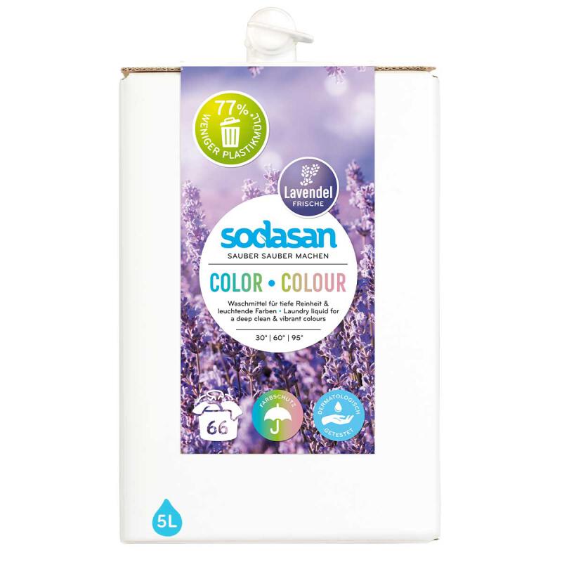 Wasmiddel lavendel bag in box van Sodasan, 1 x 5 l