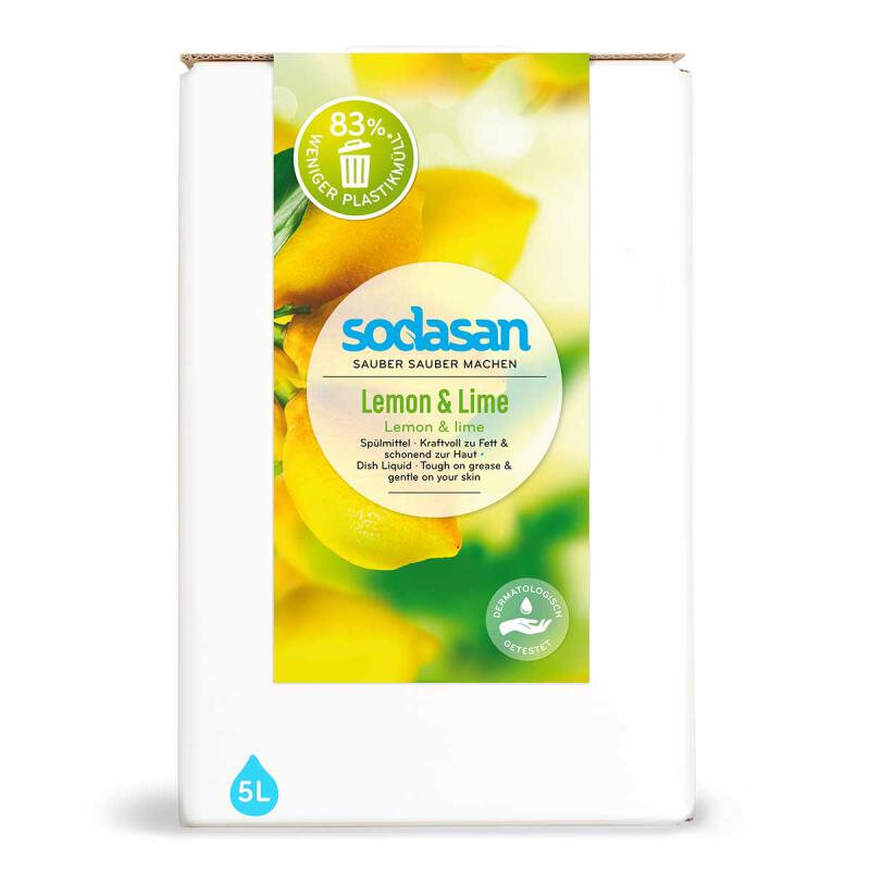 Afwas citroen limoen bag in box van Sodasan, 1 x 5 l
