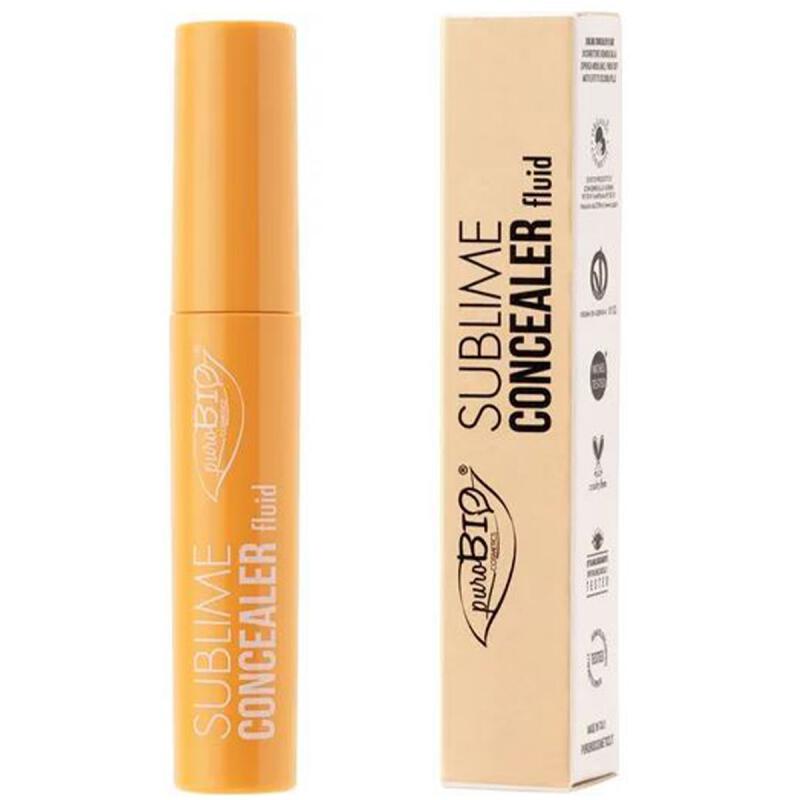 Concealer fluid sublime 01 van PuroBIO, 1 x 30 ml